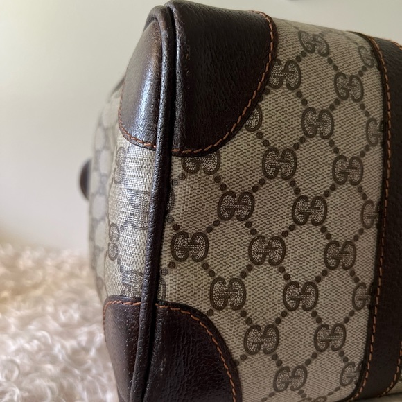 Gucci Vintage Boston Sherry Line handbag Leather PVC bag - Picture 4 of 10